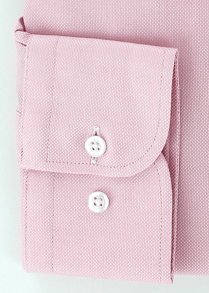 Men's sky blue woven cotton shirt with pink lining featuring