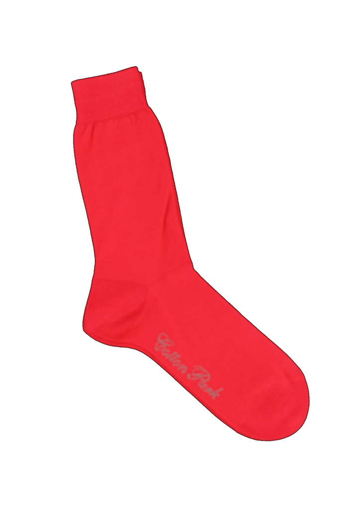 Chaussettes homme fil d'Ecosse 100% coton orange et noir