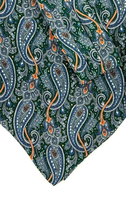 Ascot Cotton Park à motifs vert paisley