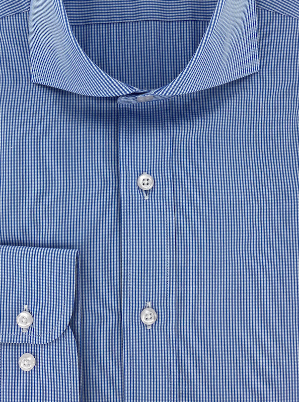 navy gingham shirt with tie